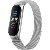 Tactical 829 Loop Magnetický Kovový Remienok pre Xiaomi Mi Band 7 Silver