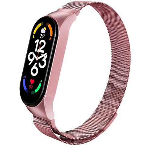 Tactical 830 Loop Magnetický Kovový Remienok pre Xiaomi Mi Band 7 Rose