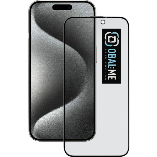 OBAL:ME Privacy 5D Tvrdené Sklo pre Apple iPhone 15 Pro Black