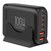 OBAL:ME Terminal GaN Stolná nabíjačka 4C2A 100W Black