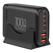 OBAL:ME Terminal GaN Stolná nabíjačka 4C2A 100W Black