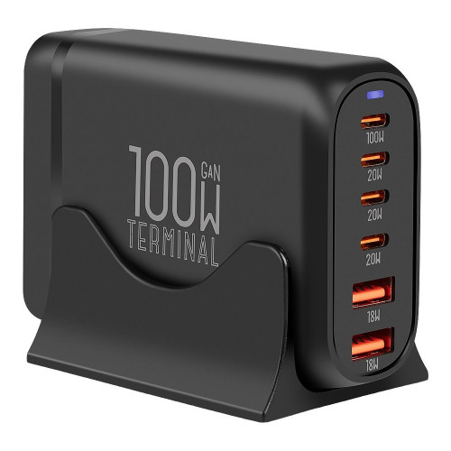 OBAL:ME Terminal GaN Stolná nabíjačka 4C2A 100W Black