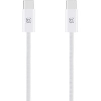 OBAL:ME Super Fast USB-C/USB-C Pletený kábel 100W 2m White