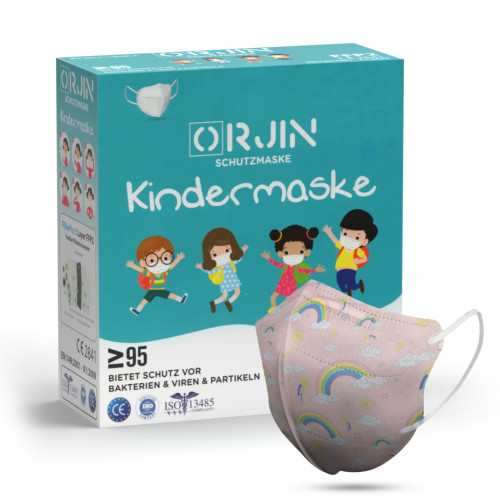 ORJIN schutzmaske detský respirátor FFP2 NR 10ks/bal (dúha)