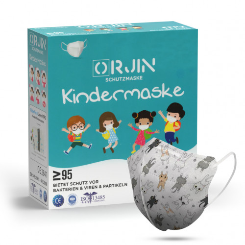 ORJIN schutzmaske detský respirátor FFP2 NR 10ks/bal (mačičky)