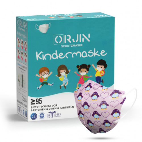 ORJIN schutzmaske detský respirátor FFP2 NR 1ks/bal (tučniaci)