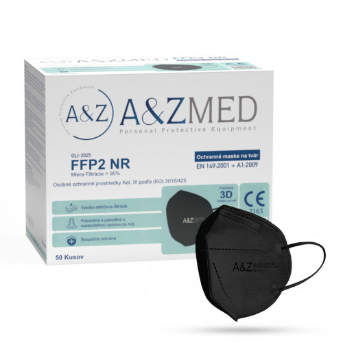 A&Z MED OLI-2025 respirátor FFP2 NR čierny 1ks/bal
