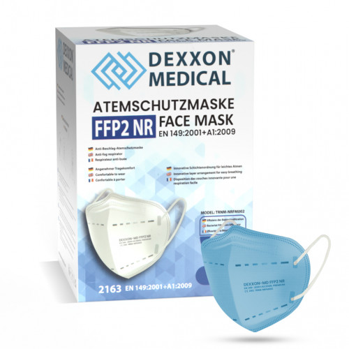 DEXXON MEDICAL Respirátor FFP2 NR svetlomodrý 10ks/bal