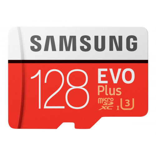 Samsung EVO Plus microSDXC UHS-I Class 10 U3 card 128GB + Adaptér