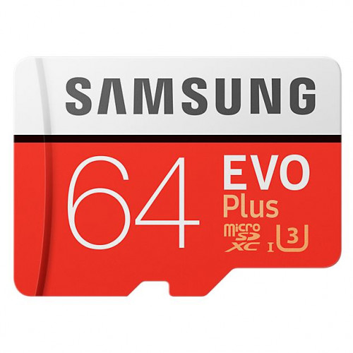 Samsung EVO Plus microSDXC 64GB V30 UHS-I U1 + Adaptér (EU Blister)