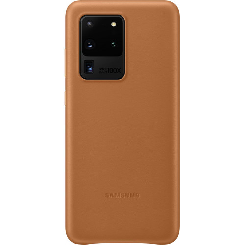 Samsung Kožený Kryt pre Galaxy S20 Ultra 5G Brown