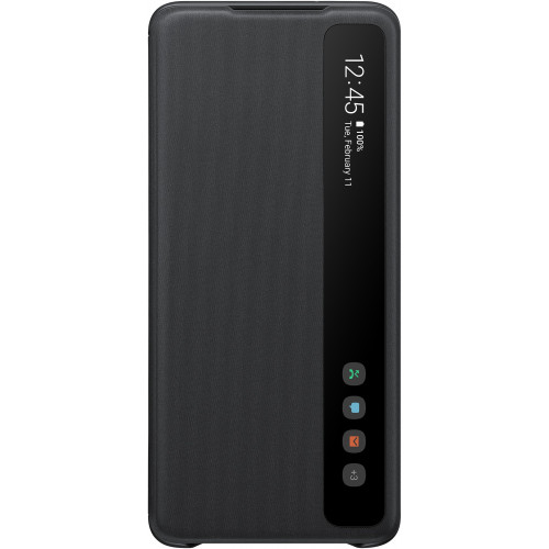 Samsung Clear S-View Puzdro pre Galaxy S20+ Black (EU Blister)