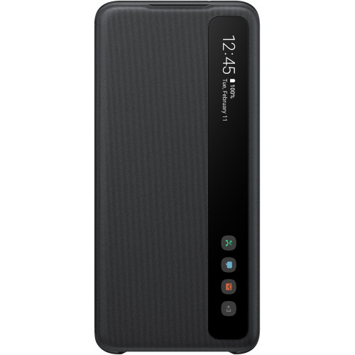 Samsung Clear S-View Puzdro pre Galaxy S20 Black (EU Blister)