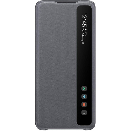 Samsung Clear S-View Puzdro pre Galaxy S20 Ultra 5G Gray
