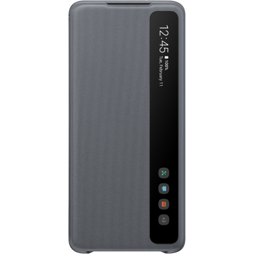 Samsung Clear S-View Puzdro pre Galaxy S20+ Gray
