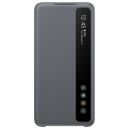 Samsung Clear S-View Puzdro pre Galaxy S20 Gray