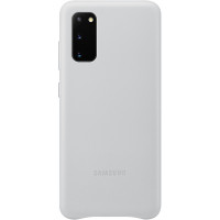 Samsung Kožený Kryt pre Galaxy S20+ Silver