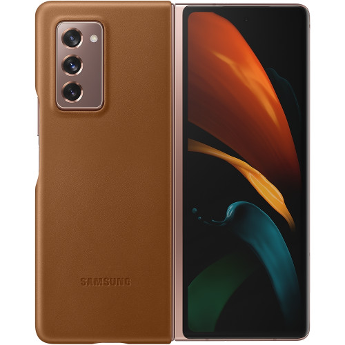 Samsung Kožený Kryt pre Galaxy Z Fold2 Brown
