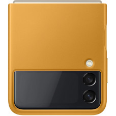 Samsung Kožený Kryt pre Galaxy Z Flip3 5G Mustard