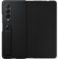 Samsung Kožený Flip Kryt pre Galaxy Z Fold3 5G Black