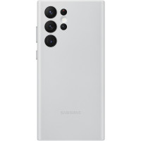 Samsung Kožený Kryt pre Galaxy S22 Ultra Light Gray