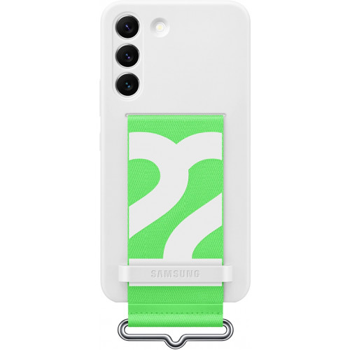Samsung Silikónový Kryt vr. Popruhu pre Galaxy S22 White