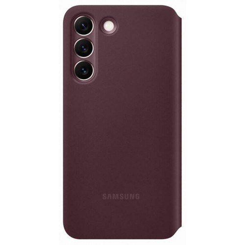 Samsung Clear View Cover pre Galaxy S22 Burgundy