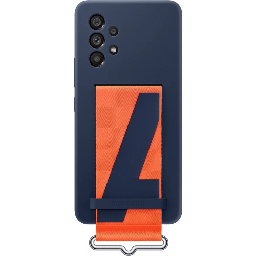 Samsung Silikónový Kryt vr Popruhu pre Galaxy A53 5G Navy