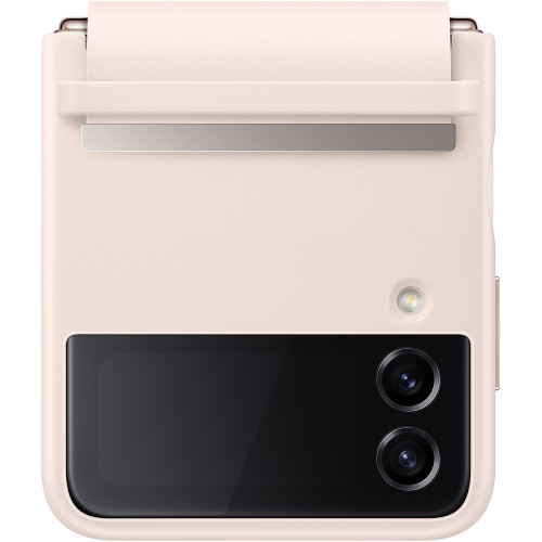 Samsung Kožený Kryt pre Galaxy Z Flip4 Peach