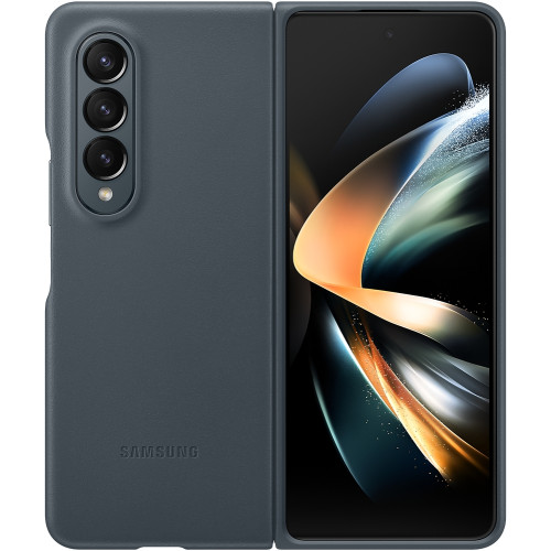 Samsung Kožený Kryt pre Galaxy Z Fold4 Graygreen