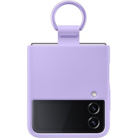 Samsung Silikónový Kryt s Držiakom na Prst pre Galaxy Z Flip4 Bora Purple