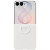 Samsung Silikónový Magnetický Kryt s Krúžkom pre Galaxy Z Flip8 Cream