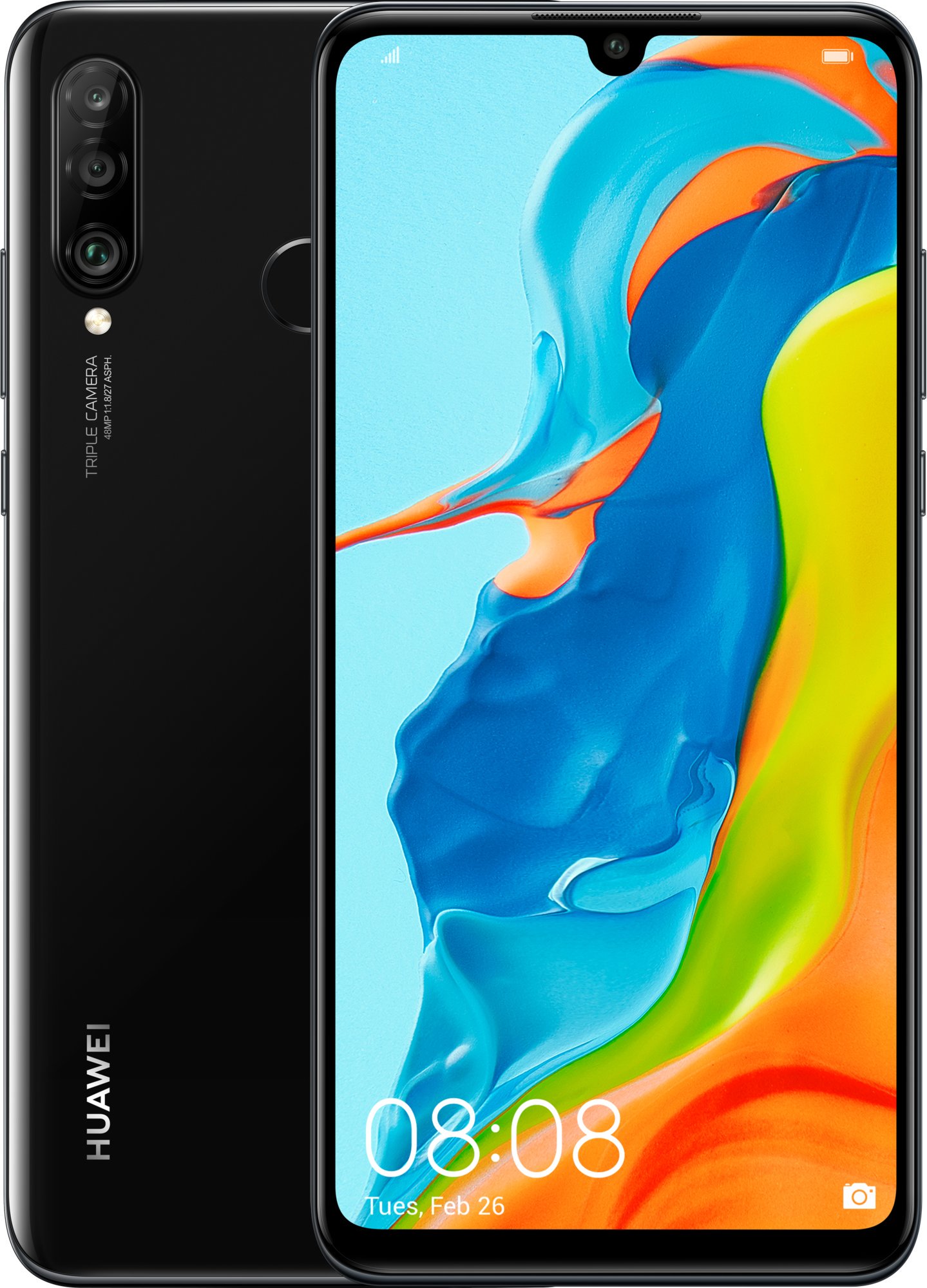 Huawei P30 Lite 4GB/128GB Dual SIM Black EU distribúcia