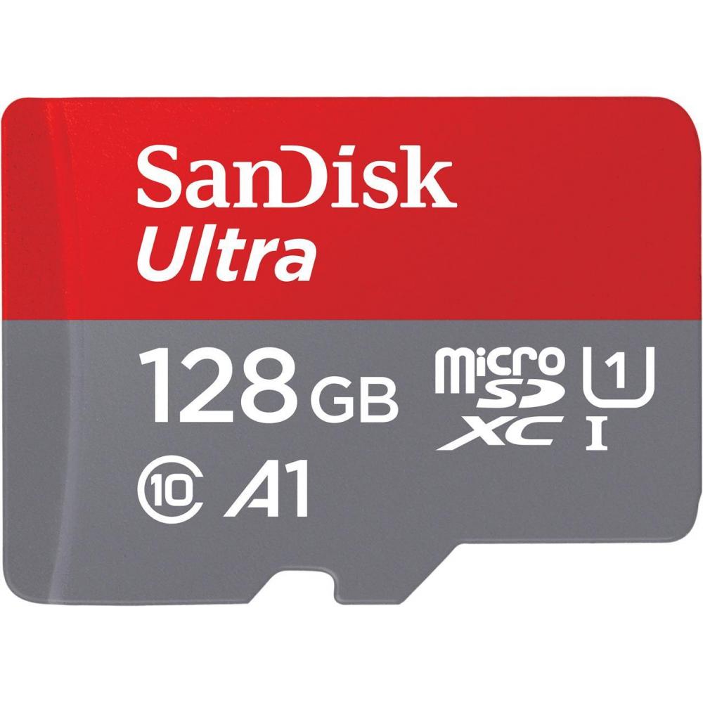 SanDisk Ultra microSDXC UHS-I Class 10 U1 A1 card 128GB + Adaptér SDSQUA4-128G-GN6MA